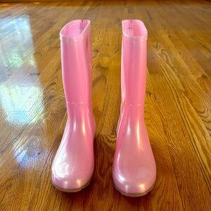 Girls Cat & Jack Tall Rain Boots in Pink Size 3